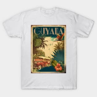 Guyana Vintage Travel Art Poster T-Shirt